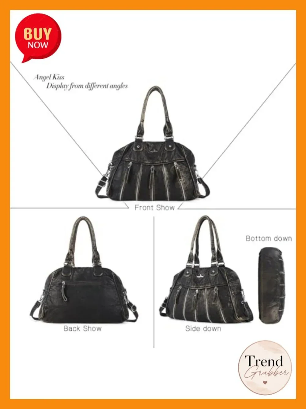 Soft Faux Leather Hobo Shoulder Bag Convertible Crossbody Purse for Women